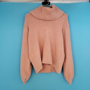 Kaisley Sweater Size XS Light Pink Knit Cowl Neck Long Sleeve